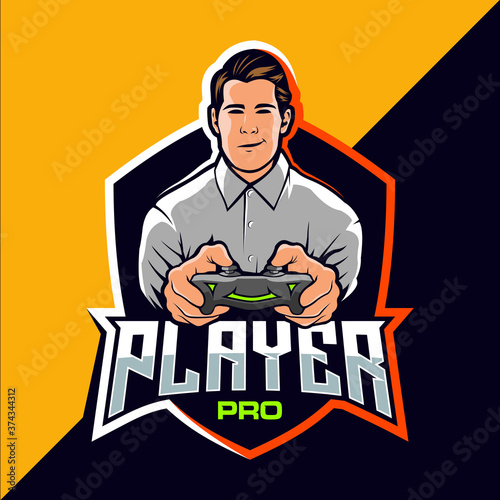 Pro player esport game logo design