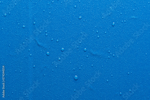 water drops blue background