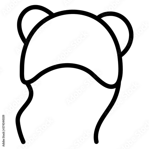 
Line design of baby cap, headwear accessory 
