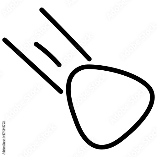 
Doodle line design of comet, falling star 
