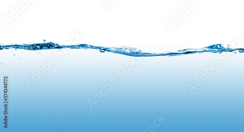 water splash and bubbles isolated on white background