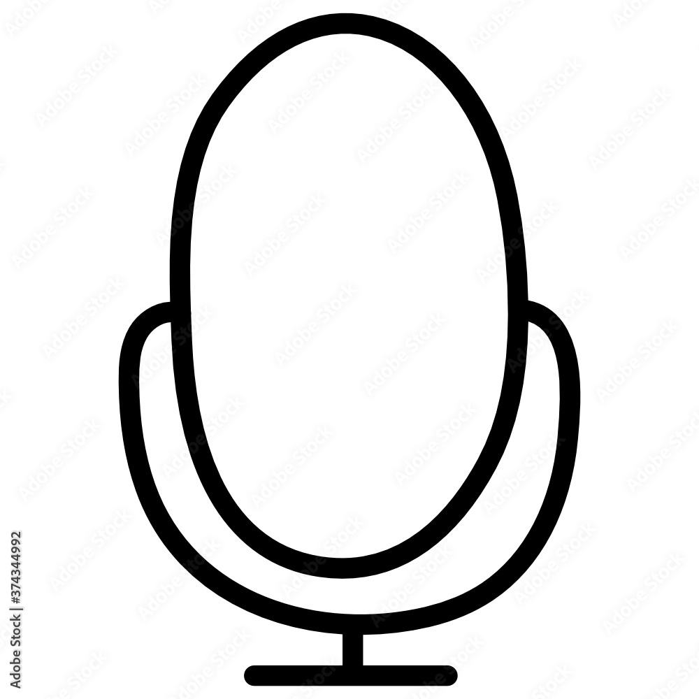 A recording microphone icon, line vector design
A recording microphone icon, line vector design