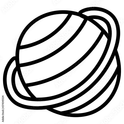 
Doodle line design of uranus icon
