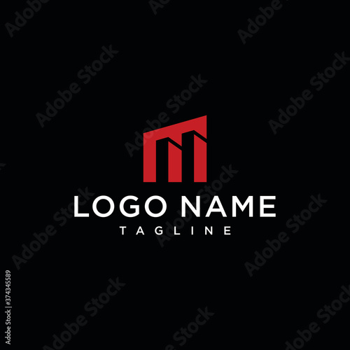 vektor logo M building ideas