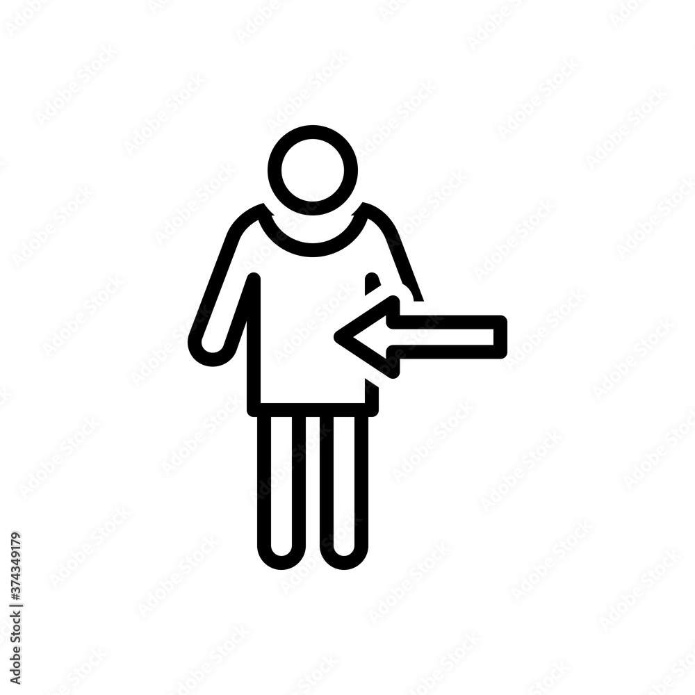 Black line icon for internal Black line icon for internal