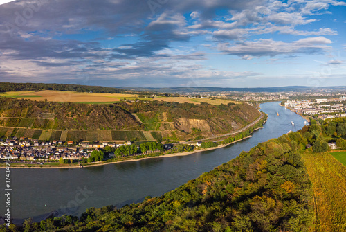 A hike along the Rhine with a view in late summer
