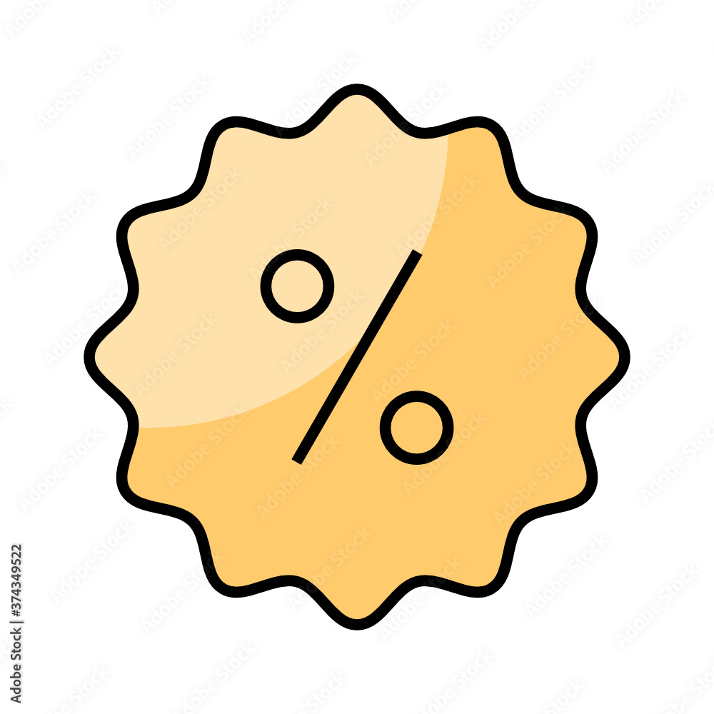 Discount ecommerce icon design color outline style Discount ecommerce icon design color outline style