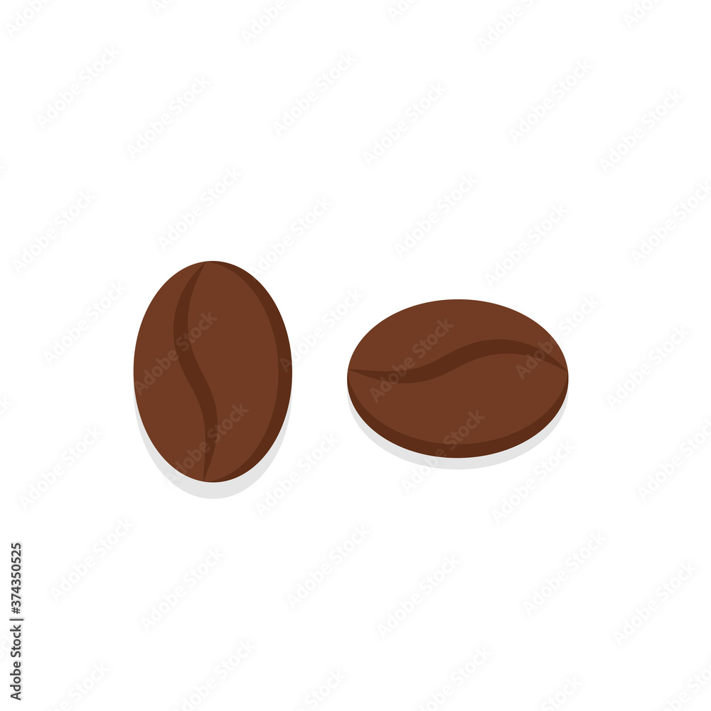 This is a coffee bean on a white background. This is a coffee bean on a white background.