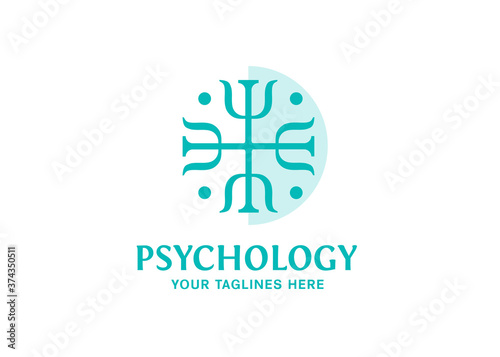 Modern and simple Psychology logo vector illustration