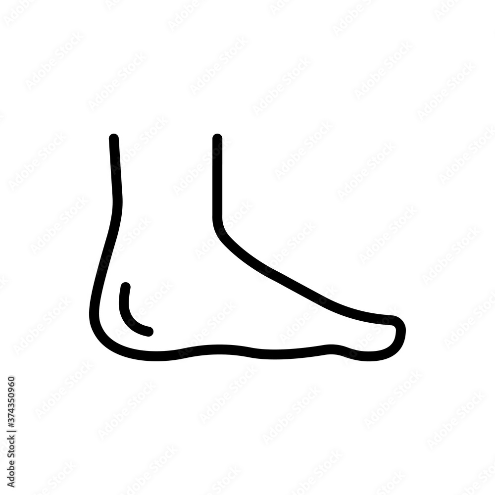 Black line icon for foot Black line icon for foot