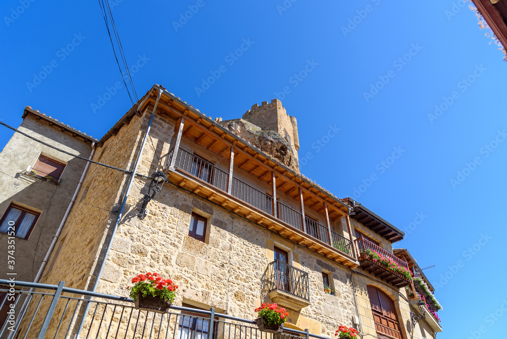 Fototapeta premium Scenic view of medieval village of Frias, Burgos, Spain.