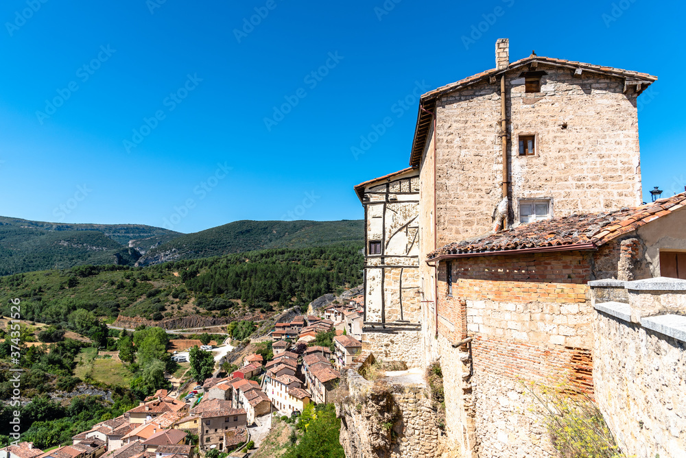 Panoramic view of Frias a picturesque small town in Burgos