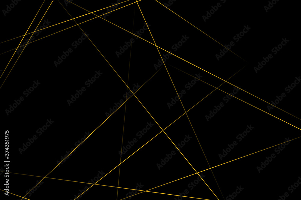 Fototapeta premium Abstract black with gold lines, triangles background modern design. Vector illustration EPS 10.
