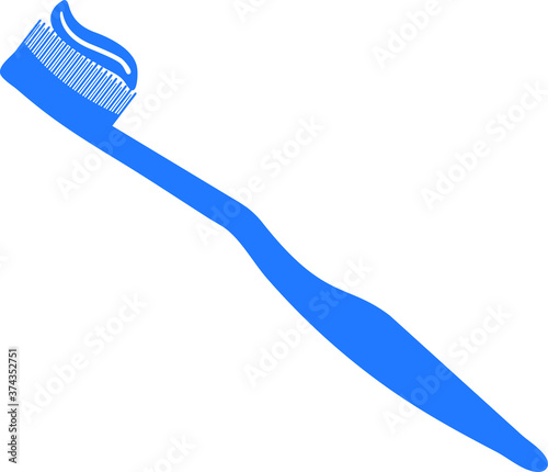 caries and toothpaste icon. brush and paste icon