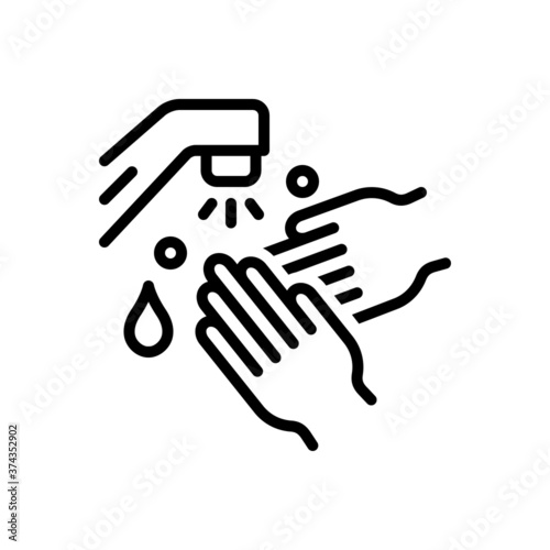 Black line icon for essential