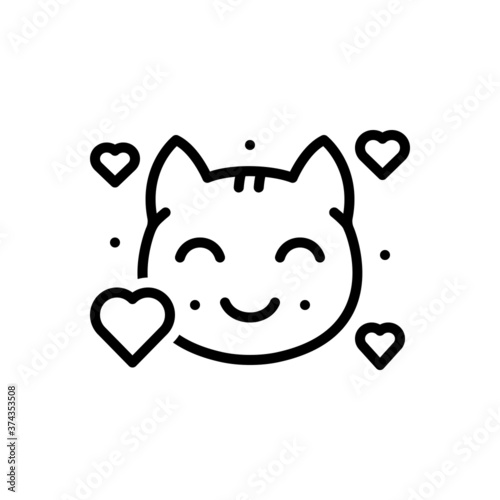 Black line icon for lovely