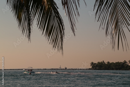 views around south beach in Miami flroida boat leaving the harbor 