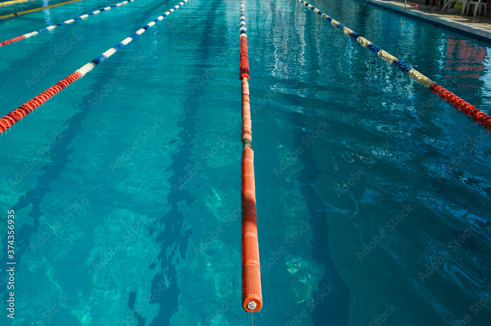 The sports swimming pool. Sport background