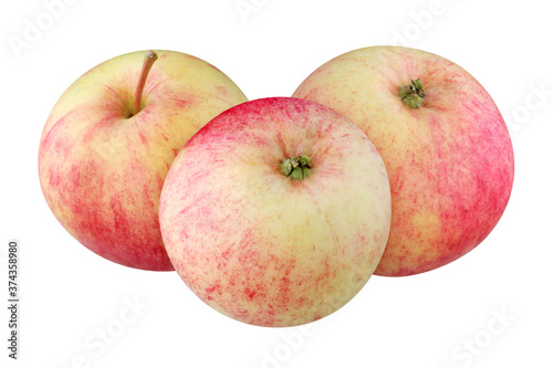 rustic apple isolated on white background with clipping path.