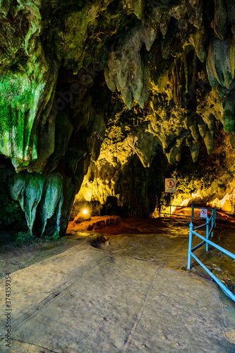 Landscape of Thamluang cave in Thamluang Khunnam Nangnon National Park photo