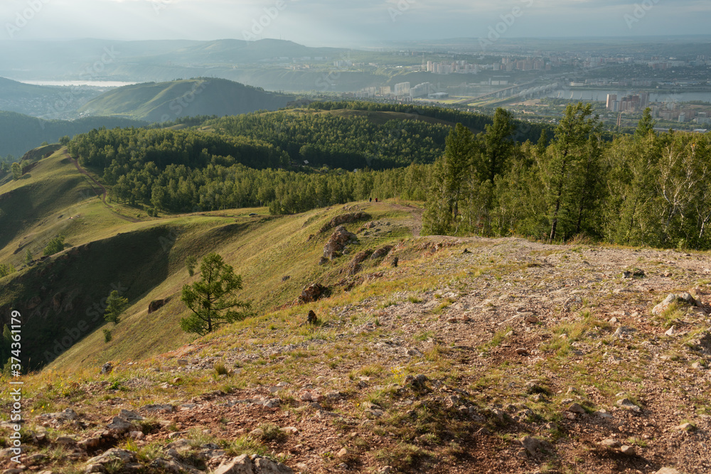 Mountain trail. Travels. Background. City view. Mountain trail. Travels. Background. City view.