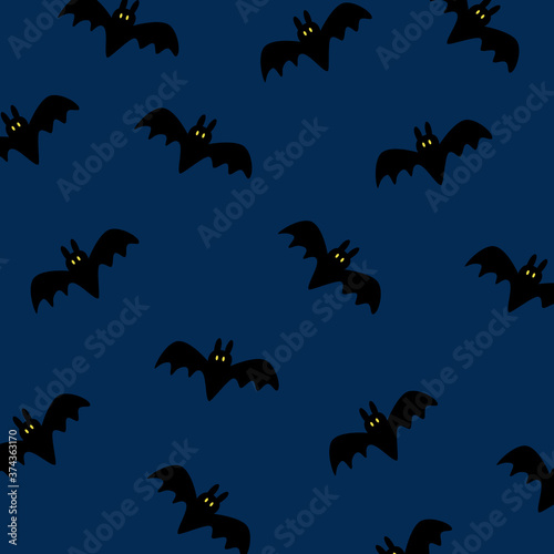 Vector pattern with cute bats