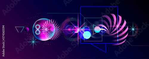 Set geometric colors fluid shapes eps 10. Flowing and liquid abstract gradient background for banner, poster or book. Vector design