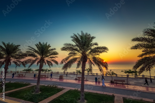 Wonderful Morning view in Al khobar Corniche - Al- Khobar, Saudi Arabia. © AFZALKHAN