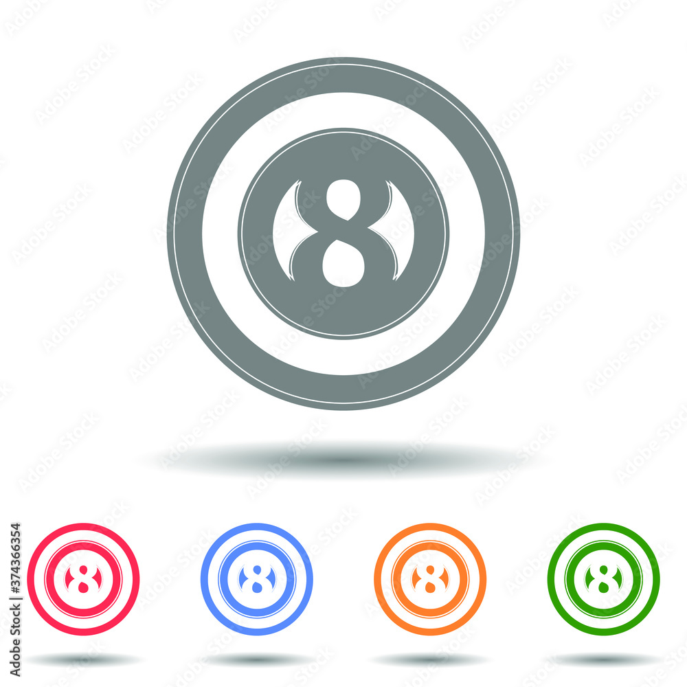 Billiard icon vector logo with an isolated background Billiard icon vector logo with an isolated background