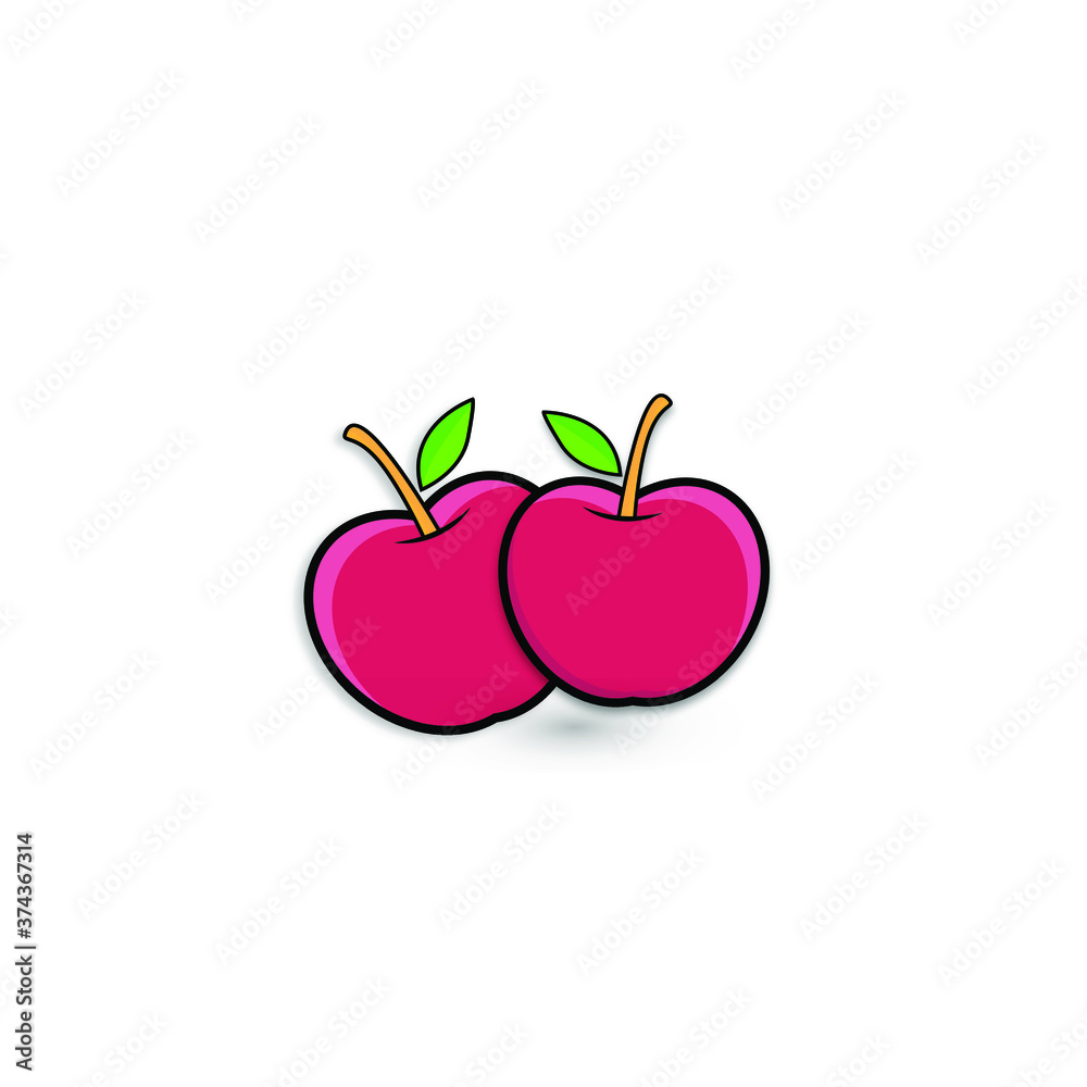 vector illustration of an apple. vector illustration of an apple.