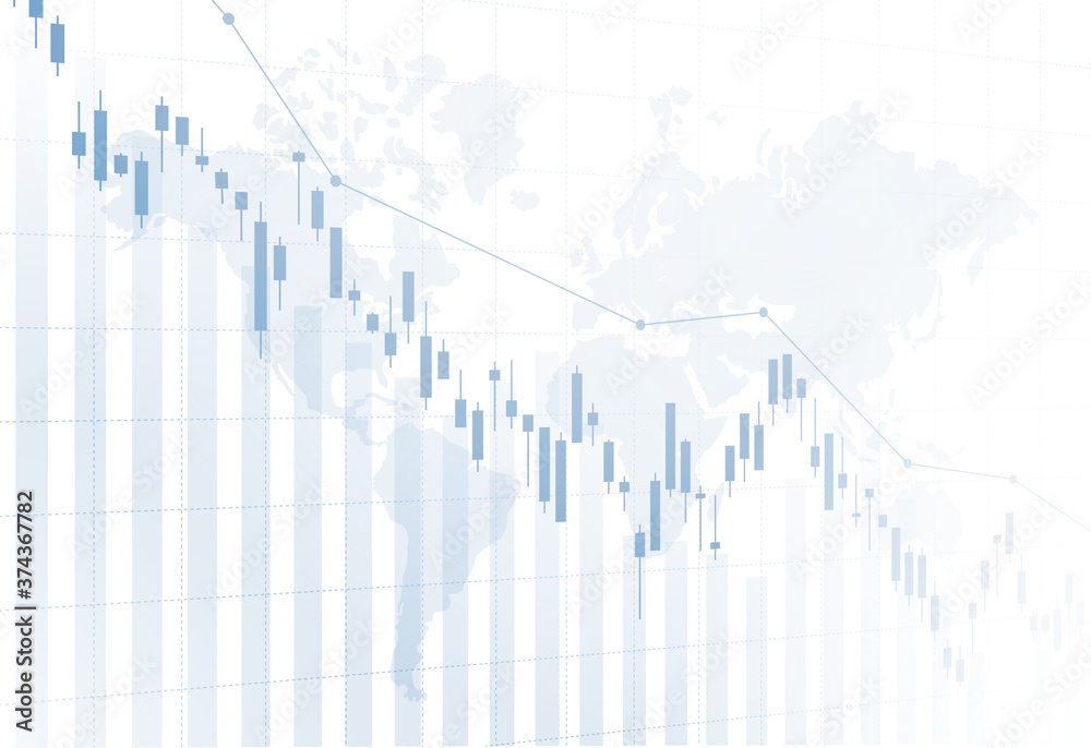 Financial stock market graph on stock market investment trading. Financial stock market graph on stock market investment trading.