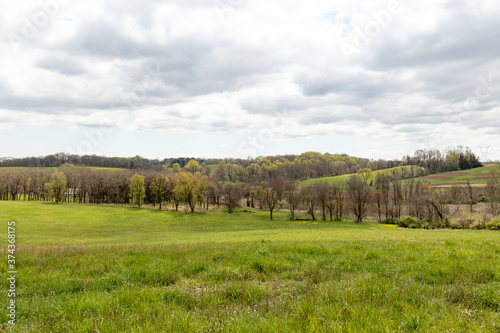 Canvas Print Looking Out Over the Fields, Woods, and Hills at Stroud Preserve, West Chester,