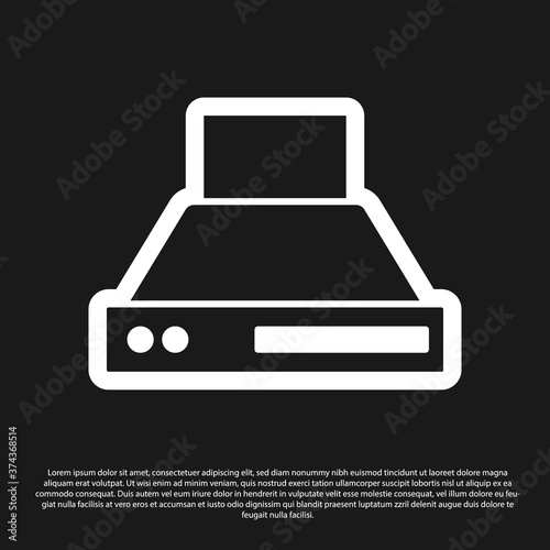 Black Kitchen extractor fan icon isolated on black background. Cooker hood. Kitchen exhaust. Household appliance. Vector.