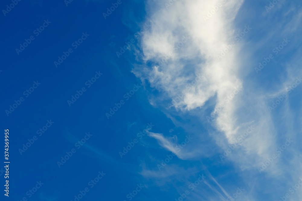 Delicate, light White clouds on a background of blue sky. free space for text. Delicate, light White clouds on a background of blue sky. free space for text.