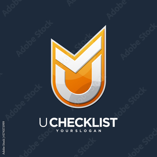 u checklist design check logo