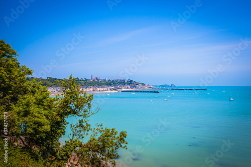 Cancale, small town at the emerald coast in Brittanny, France photo