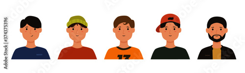 Diversity Avatar Boys and Girls in different Race Ethnic Skin Color Hair and Culture