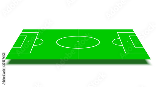 Football field on white background. Vector illustration.