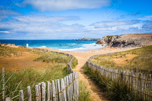 Cotes Sauvage, wild coast at the Quiberon peninsula in Brittany, France Fototapete