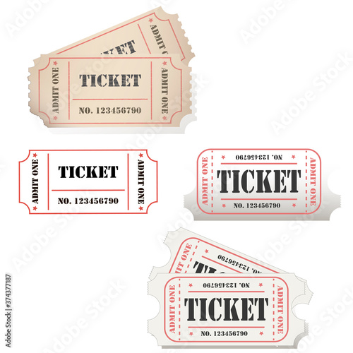 Wallpaper Mural classic vintage set of retro tickets for movies parties and other events Torontodigital.ca