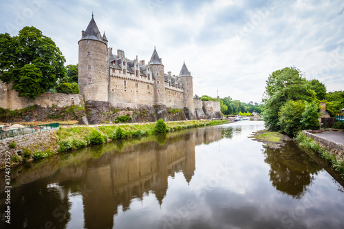 Historic castle of Josselin in Brittany  France
