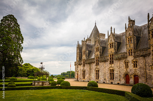 Historic castle of Josselin in Brittany, France