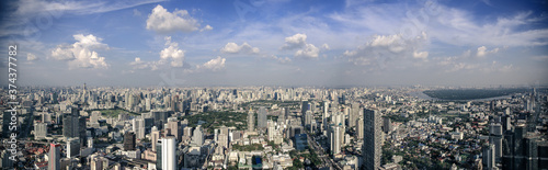 A bird's-eye view of Bangkok in dramatic proportions