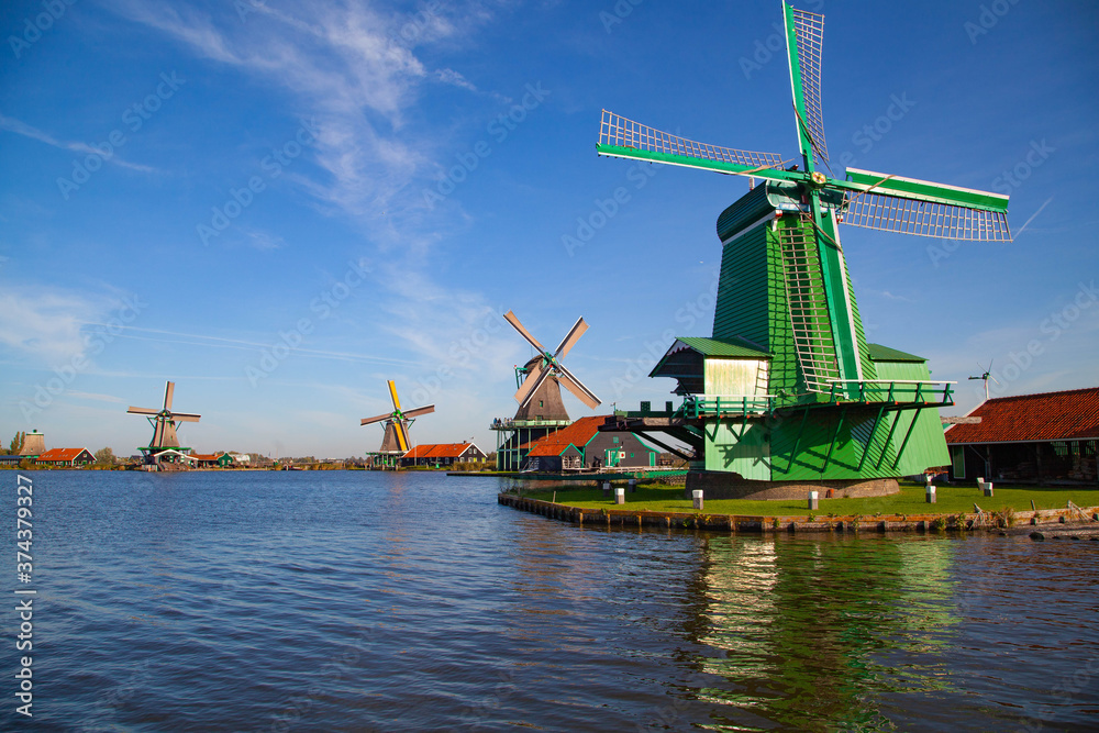 Windmills in Zaanse Schans, Netherland