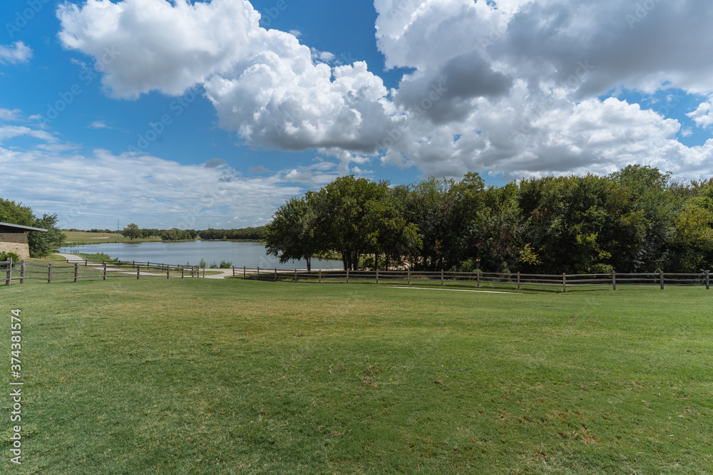 Texas City Park on a sunny August day.