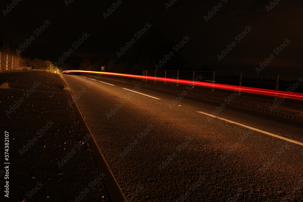 night traffic on highway