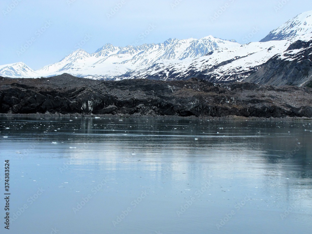 Views of the Grand Pacific Glacier in Alaska While Cruising