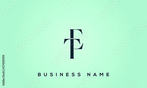 ET E T Letter Logo Design. Creative Icon Modern Letters Vector Logo.