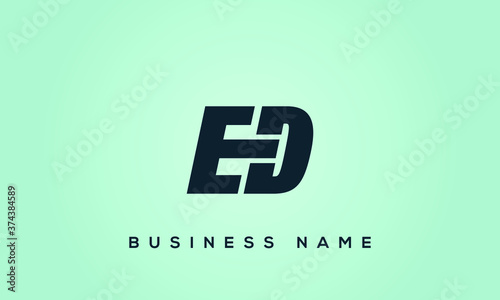 Initial Letter ED Logo Template Design