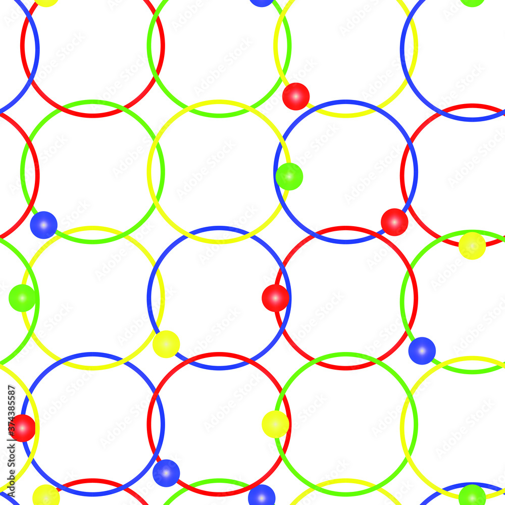 Vector illustration. Geometric pattern - multicolored circles with a gradient. EPS 101